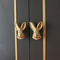 【SALE】 cnidus ทองเหลือง Bugs Bunny Knob กระต่าย Handle Nordic ตู้ประตูตู้จับลิ้นชักดึงและลูกบิดตกแต่งเฟอร์นิเจอร์ Hardware