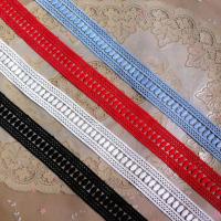 [HOT!] 2 Meters Red Blue White Black Water Soluble Polyester Lace Trim Embroidery Lace Applique Sewing Crafts Hot Sale 3.7cm