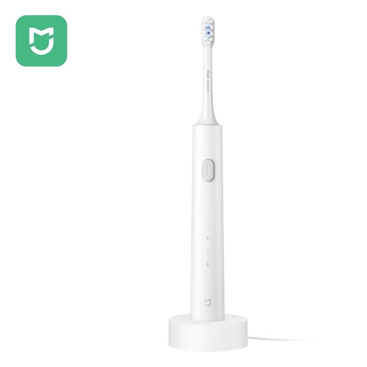 Mijia แปรงสีฟันไฟฟ้าโซนิค301ไร้สายชาร์จได้สีขาวพกพาได้มีประสิทธิภาพสูงฟันสะอาด IPX8กันน้ำใหม่