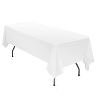 White Stretch Table Cover Polyester Table Cover Elastic Tablecloth For Table Decoration Tear Resistant Kitchen Accessories