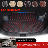 สำหรับ Nissan Quest Elgrand RE52 201 ~ 2017 2016หนัง Auto Boot Liner Cargo ด้านหลังเสื่อกระเป๋าเดินทางถาดกันน้ำ Cars