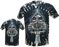 New Gothic Angel Biker Tattoo Goth Glow In Dark Tattoo Tye Dye T XXL Shirt M