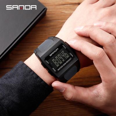 Sanda แฟชั่นกลางแจ้งบุรุษนาฬิกากันน้ำกีฬานาฬิกาดิจิตอลนาฬิกาข้อมือกันน้ำนาฬิกา relógio masculino 222