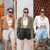 new in ? leather shorts (390฿ฟรีส่ง) กลับมาแล้วค่าา วันนี้ทางร้านอยากแนะนำกางเกงขาสั้นผ้าหนัง ใส่ไปเขาหรือเที่ยวคาเฟ่