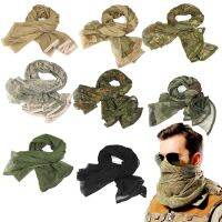 【CC】♕  Scarf Camouflage Mesh Neck KeffIyeh Face Veil Shemagh Wrap for Outdoor Camping