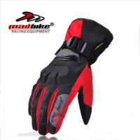 2019 Autumn Winter New MADBIKE Warm Waterproof Motorcycle Gloves Knight Ski racing motorbike gloves cotton built-in protection