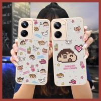 cartoon personality Phone Case For OPPO Realme10 Pro 5G protective taste solid color luxurious leather couple simple