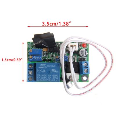 สวิตช์รีเลย์ควบคุมไฟมีเซ็นเซอร์รับเสียง12V 24V สวิตช์หน่วงเวลาปิดโมดูลส่งของใหม่ Dc5v