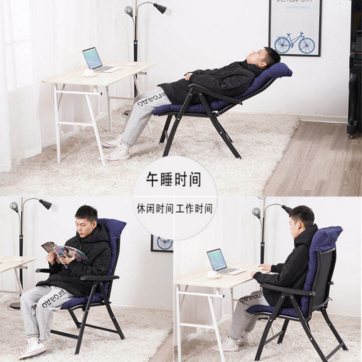 Portable single folding recliner can lie down and adjust the