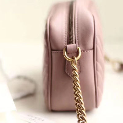 Classic style retro womens bag camera bag chain strip small square Bag Leather Double g small bag Single Shoulder Messenger Bag