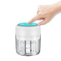 250ml Electric Mini Garlic Crusher Portable Chopper USB Charging Ginger Chili Vegetable Masher Machine Kitchen Tool