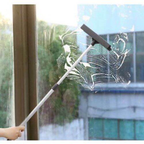 Japan made doublesided retractable glass sponge wiper with long handle