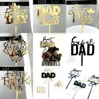 15 Styles BEST Dad Fathers Day Party Cake Toppers Acrylic Daddy Birthday Cake Topper for Father Birthday Party Cake Decoration Party  Games Crafts