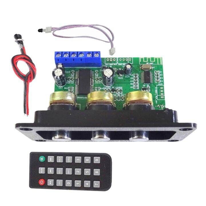 30W Bluetooth Audio Power Amplifier Board with DC Female Cable+Remote
