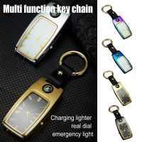 HOT Watch Flashlight Gadget With Torch Compass Keychain 4-in-1 Metal Outdoor Tool USB Rechargeable