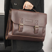 Men Business Briefcase Retro PU Leather Messenger Bag Waterproof Crossbody Shoulder Bags Mens Office Business Handbag XA752ZC