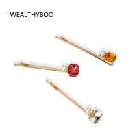 【CW】 Wedding Geo Glass Barrettes Bobby Pins multi Hair Clip Pin Jewelry Accessories Headpiece