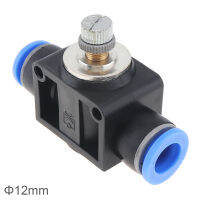 12มม. สีดำปรับส่วนประกอบนิวเมติก Quick Connector Gas Flow Hand Valve พร้อมซ็อกเก็ตพลาสติก