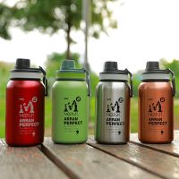 ﹊ 580ML 600ML 1L Water Bottle Sport Stainless Steel Double Wall Thermal Drinkware Portable Vacuum Drink Bottles Hot Kettle