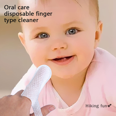 Hiking fun💕 ผ้าเช็ดทำความสะอาดฟันแบบล้ำลึก30ชิ้นผ้าทอเครื่องมือดูแลสุขอนามัยในช่องปากอุปกรณ์กำจัดคราบสกปรก