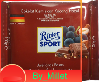 Raisin &amp; Hazelnut Chocolate Ritter Sport 100 G.