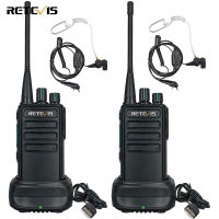 Retevis RB629วิทยุสองทาง PMR446ทนทาน2ทางวิทยุมืออาชีพพร้อมฟังก์ชั่นโคลนไร้สายสัญญาณเตือนฉุกเฉิน VOX วิทยุสองทิศทางพร้อมชุดหูฟังสำหรับระบบนิรภัย (2ชิ้นสีดำ)