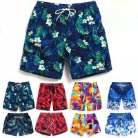 ✁﹍♞ Wholesale summer beach pants for men and women outdoor big pants fashion print cropped pants for couples seaside vacation swimming trunks