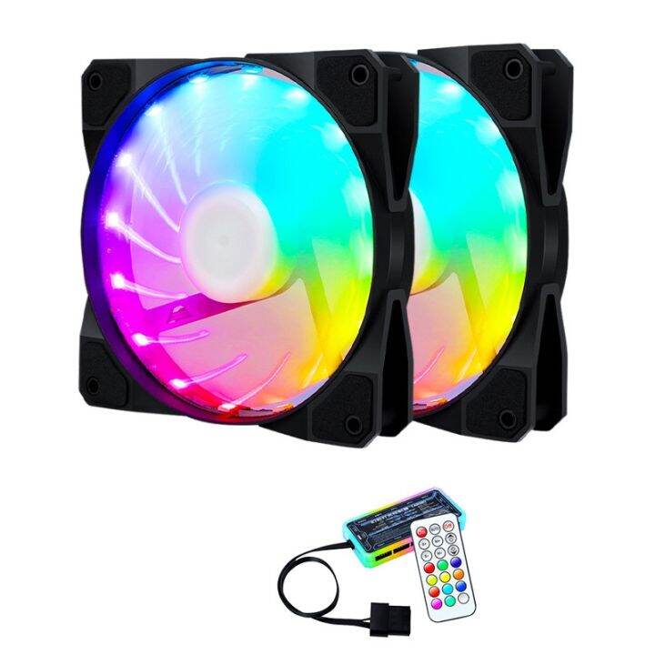 12V 6Pin 15 LED Light RGB Gaming PC Computer Fan LED 120Mm CPU Cooler