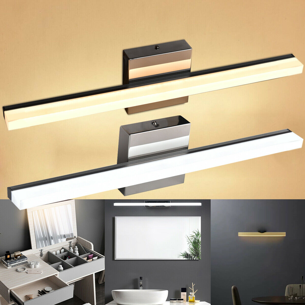 Modern Bathroom Vanity LED Light Front Makeup Mirror Toilet Wall Lamp Fixture 