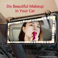 【hot】▼◄  Car Vanity Mirror Makeup With Rechargeable TouchScreen Interior