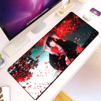 Naruto Uchiha Itachi Mousepad การพิมพ์ HD คอมพิวเตอร์เครื่องเกมคอนโซล Lockside แผ่นรองเมาส์กันลื่น XXL 90x40 ซม. แป้นพิมพ์คอมพิวเตอร์ Desktop Pad