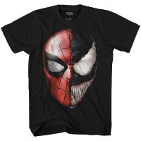 VENOM Spidey ใบหน้า Spiderandman Avengers Villain Tee ผู้ใหญ่ Mens Graphic เสื้อยืด