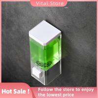 VITAL STORE พลาสติก ABS ABS เครื่องจ่ายสบู่ โปร่งใสโปร่งใส ไม่มีการเจาะ ที่ใส่สบู่เหลว ทนทานต่อการใช้งาน ขวดเจลแชมพู บ้านในบ้าน