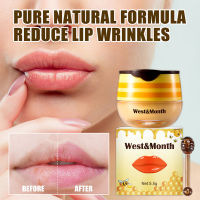 Propolis ชุ่มชื้นลิปหน้ากากนอน Lip B Alm บำรุงต่อต้านริ้วรอยลิปดูแลป้องกันการแตกร้าว U Ni ด้วยแปรงสำหรับผู้หญิงแต่งหน้า