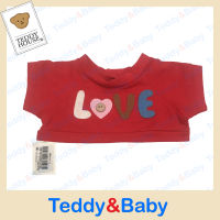 Teddy house : ชุดตุ๊กตา เสื้อยืด (แดง)  ขนาด 12 นิ้ว