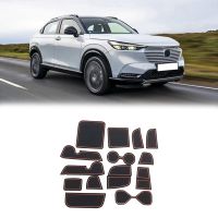 15Pcs Gate Slot Pad for -V Vezel 2021 2022 Accessories Interior Non- Anti Dust Cup Holder Inserts