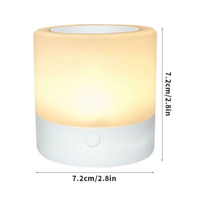 Night Light USB Rechargeable Night Lamp 7 Colors Ambient Touch Control Nightstand Lamp for Bedroom Night Lights