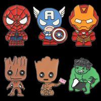 【DT】hot！ Enamel Lapel Pins Superhero Iron Man Cartoon Brooches Anime Badges for Accessories Gitts