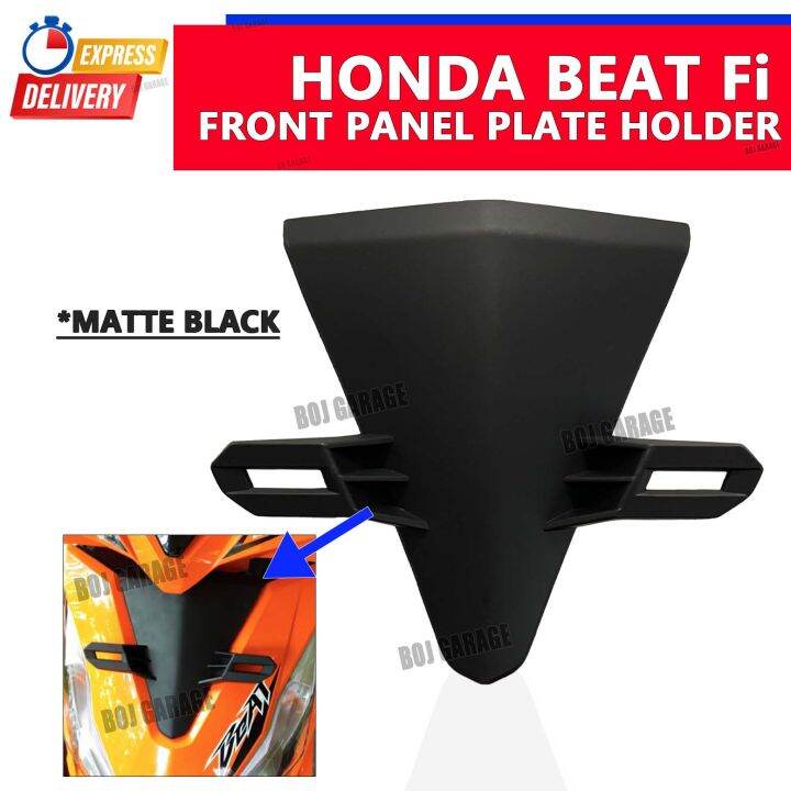 Honda Beat fi front panel with plate holder plug and play matte black