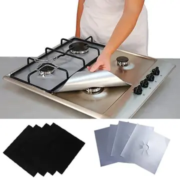 4pcs Gas Stove Protector Stove Burner Covers Liner Reusable Stove Protector  Cover Kitchen Accessories Mat Stovetop Protector