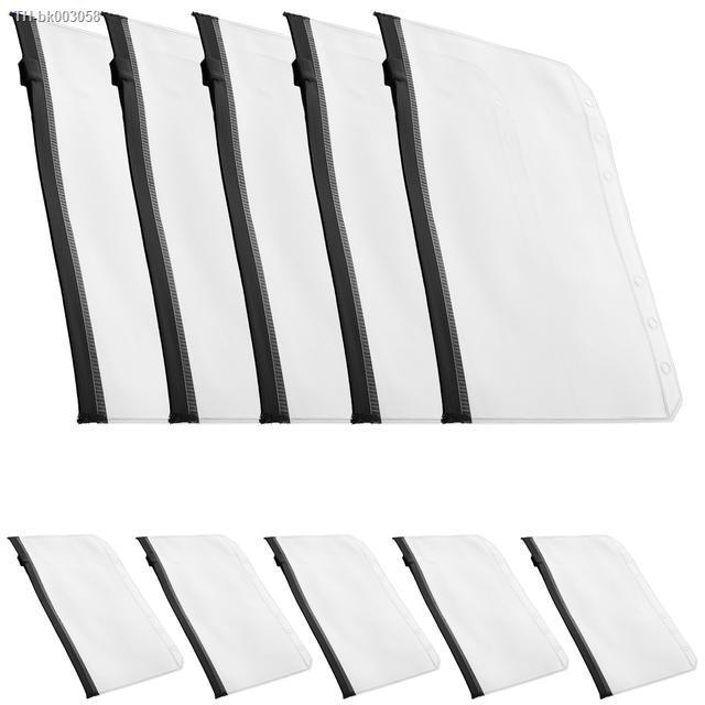 10-pcs-plastic-folders-bill-6-holes-binder-pouches-storage-pockets-organizer-loose-leaf-multi-functional-file-bags-pvc-zippered