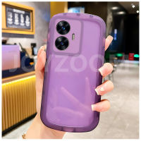 Realme เคส C55แบบนิ่มสีลูกอมปกป้องเลนส์บิ๊กอายเคสโทรศัพท์ใสซิลิโคน TPU กันกระแทก