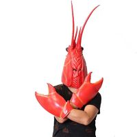 Funny Lobster Crab Claws Gloves Hands Weapon Props Halloween Cosplay Costume Latex Animal Masks Party Decoration Props Toys