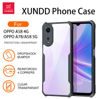 XUNDD เหมาะสำหรับ OPPO A78/A58 5G/A58 4G Air-Bag ป้องกันการตกกระแทกเคสกันกระแทกกันรอยนิ้วมือป้องกันเหงื่อเคสกันกระแทกปลอกนุ่ม