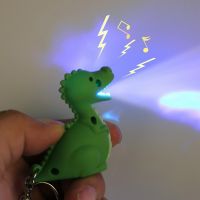 Decor Key Ring Ornament Creative LED Light Sound Cute Dinosaur Keychain Pendant