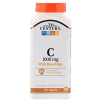 HOT ITEM 21st Century, Vitamin C with Rose Hips, 1,000 mg, 110 Tablets