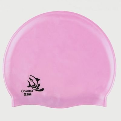หมวกแก๊ปสีทึบกันน้ำกันลื่น,ปกป้องหูว่ายน้ำอุปกรณ์ซิลิโคนยืดหยุ่นสำหรับเล่นกีฬาทางน้ำหมวกอาบน้ำหมวกว่ายน้ำหมวกว่ายน้ำหมวกดำน้ำ