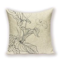 Spring Throw Pillow Covers Vintage Decorative Cushion Cases Flower  Living Room Cushions Black Pillowcases Home Decor Kisse