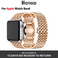 Hoyelo steel strap for apple watch Ultra band 49mm 41mm 45mm 42mm/38mm/44mm/40mm For i watch series 8 7 6 5 se 4/3/2 metal wrist belt watchband