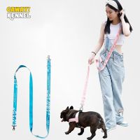 CAWAYI KENNEL Nylon Soft Pet Dogs Chain Traction Rope Leads Free Hands Diagonally Dog Rope Explosion-proof Chain for Large Dogs